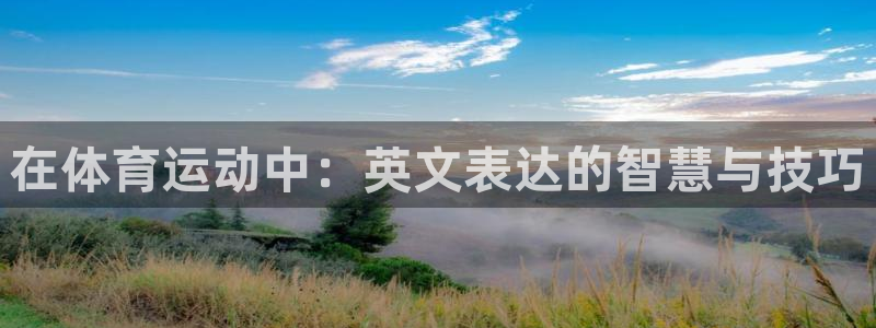 MK体育官网下载平台注册要钱吗:在体育运动中:英文表达的智慧